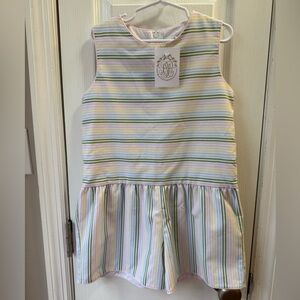 The Beaufort Bonnet Company Mae Ryan Rainbow Row Romper NWT!